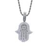 Hip Hop Star Pendant Necklace With Zirconia Crystals Gold Or Tone Chain Men
