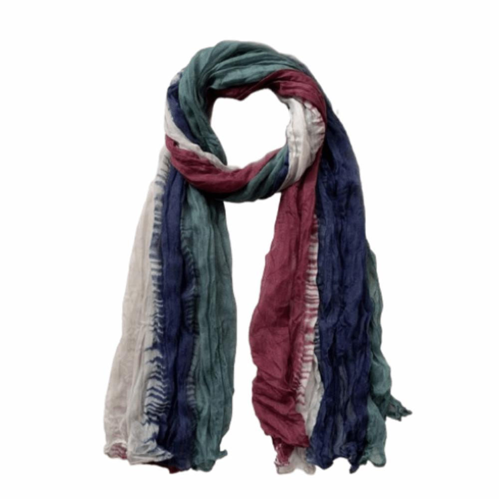 Bohemian Women's Long Pleated Shawl Windproof Long Hijab Scarf Bandana Shawl Wraps Outdoor Use