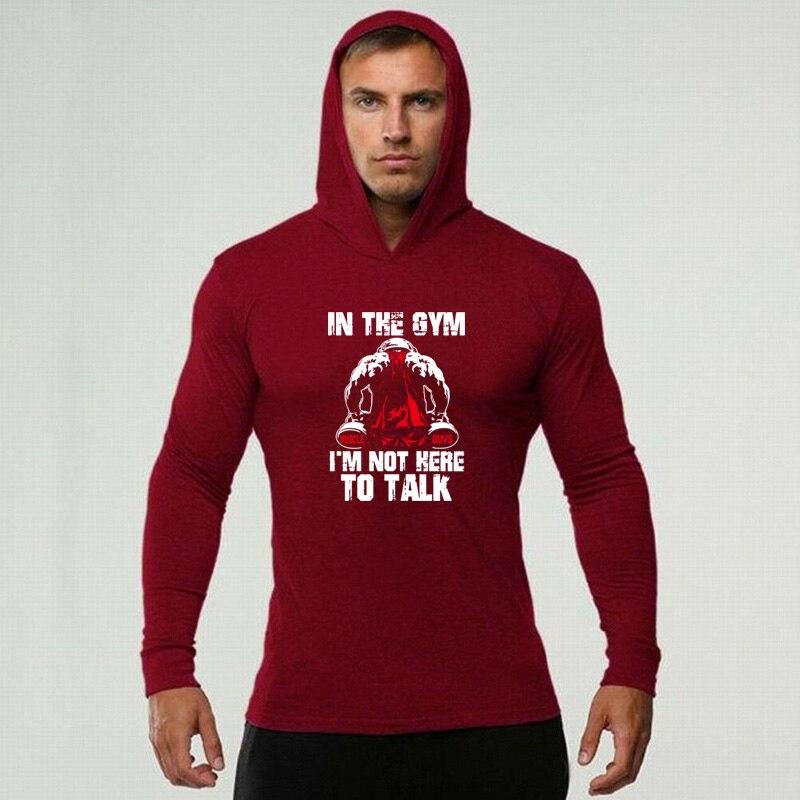 Muscleguys Spring and Autumn Men'sSweater Youth Sports Hoodie shirt Fitness Jogging Tee Simple and Stylish Long Sleeve Tops