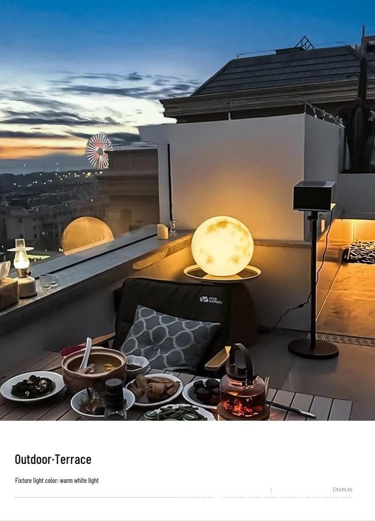 Solar-Powered Outdoor Moon Lamp: Waterproof Atmosphere Light for Gardens, Villas, and Terraces