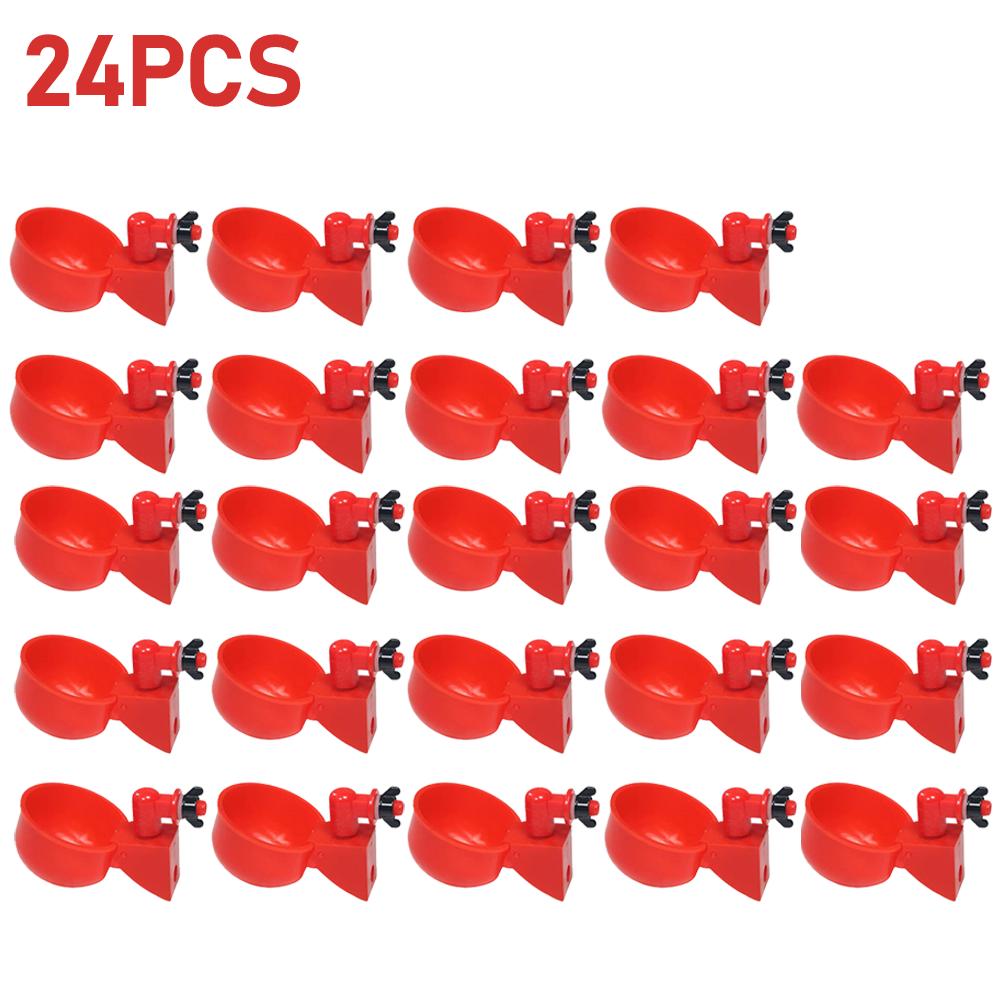 6-48pcs Chicken Duck Drinking Cup Automatic Drinker Chicken Feeder Drinking Fountain Practical Convenient Tools Feeding Supplies
