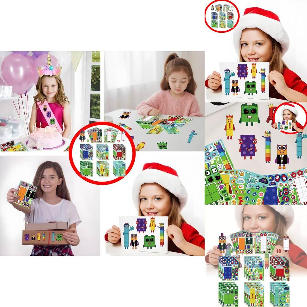 Cute New Digital Building Blocks Interactive Puzzle Stickers For Kids Fun Playtime