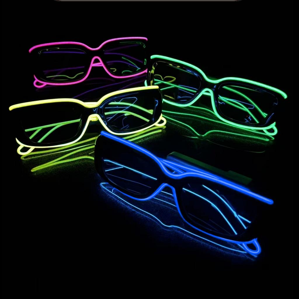 Wireless driving led luminous glasses party performance ktv bar atmosphere flash props online celebrity led luminous glasses bar