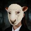 Máscara de Fiesta Cabeza de Oveja Aterradora Felpa Suave EVA Diseño Realista Espeluznante para Adulto Halloween Cosplay Disfraz Decoración Atrezo
