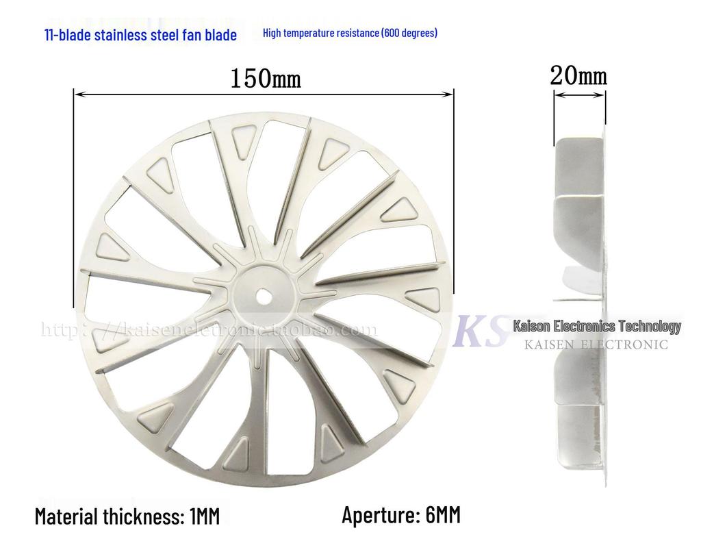 Motor Air Fryer 304 Stainless Steel Steam Oven Fan Blades: 20mm, 19mm, 0mm, 11mm Galvanized Sheet.