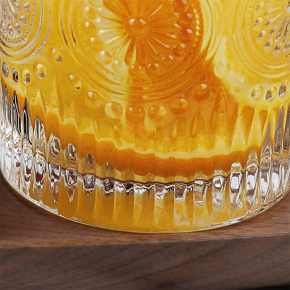 6 PCs 300ml Transparent Wine Glass Set Drinking Cup Baroque Glassware for Dinner Parties Bar Thick Heat Resistant Unleaded Glass