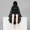 3D Mysterious Halloween Statue Gothic Black Robe Queen Figure Bookshelf Sculpture Spooky Sitting Statues Desktop Ornaments Gifts