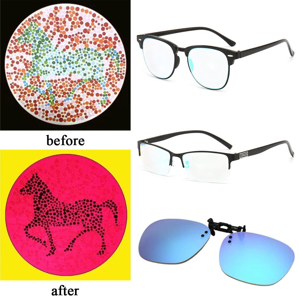 Corrective Glasses For People With Red-green Colorblindness Color Weakness Men Women Half Frame Ultralight Protective Eyeglasses
