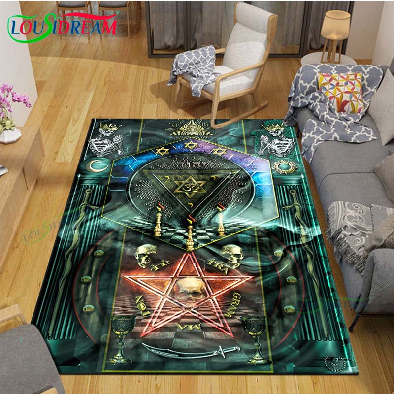 Fashion Freemasonry Carpets Bedroom Becoration Living Room Decoration Carpets for Bed Room Rug Anime Rug  Area Rug