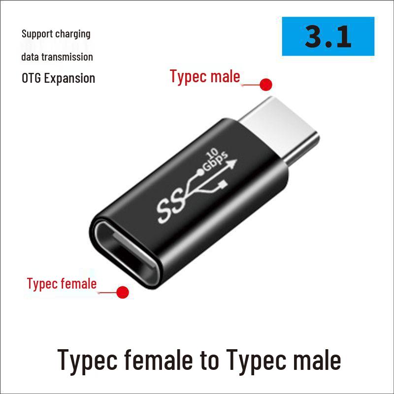 USB Type-C samec na samici 90° pravý úhel vertikální adaptér - kompatibilní s Thunderbolt 3