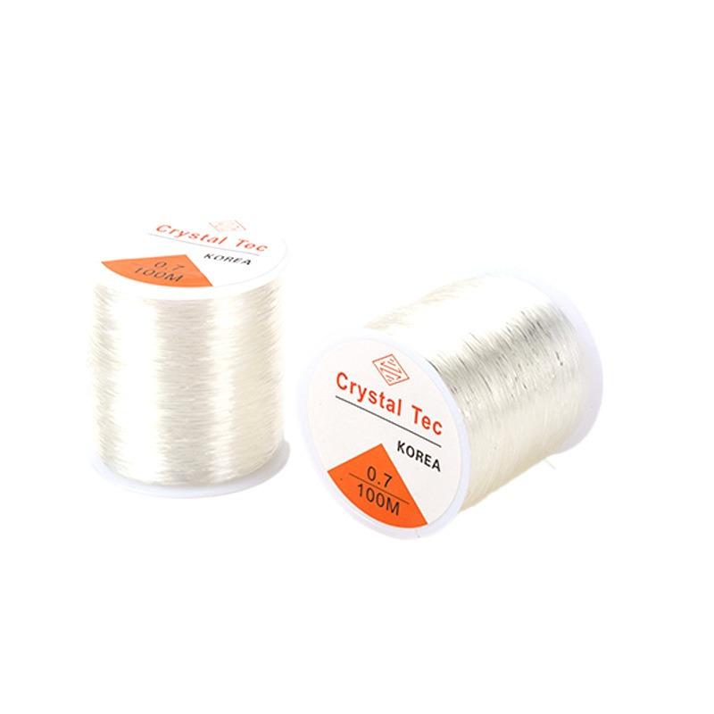 DIY Beading Elastic Cord - 100m Clear Round Crystal Line for Jewelry Accessories