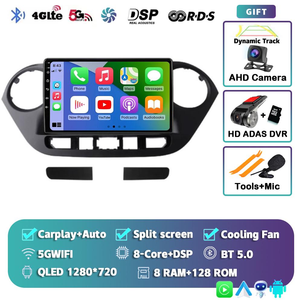 Android 14 Carplay Auto WIFI+4G Car Radio For Hyundai Grand I10 2013-2016 Navigation GPS Multimidia Video Player Stereo 2DIN DSP