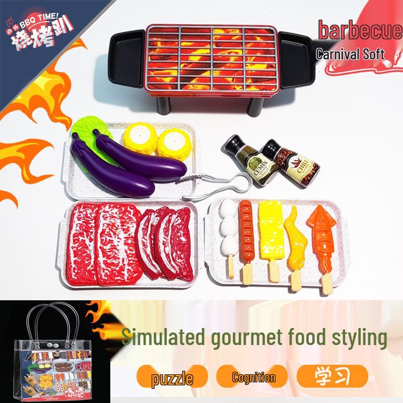 Children's BBQ Playset: Western Kitchen Simulation Food Toys