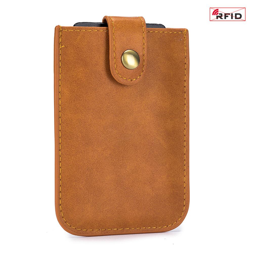 Classic Retro Pull Card Bag RFID Ultra-thin Multi-card Card Holder Portable Compact Business Card Bag Men
