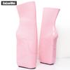 Stivaletti da balletto con zeppa da donna Stivaletti senza tacco con tacco alto 18 cm Stivaletti YKK con cerniera sexy Fetish Pinup RTBU