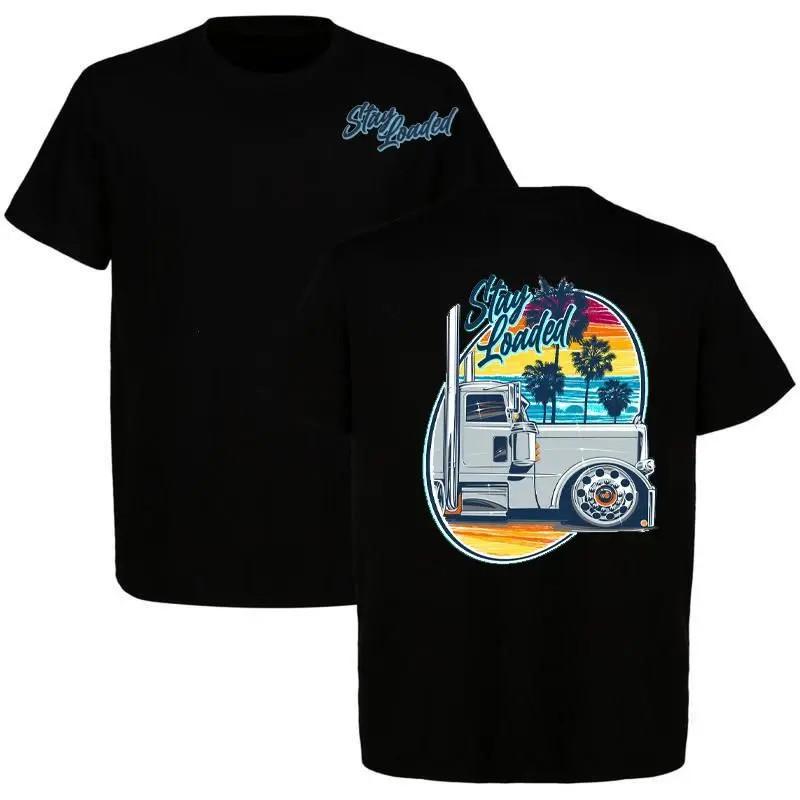 Semi Truck Shirt Peterbilt Big Rig Trucker Tee Retro Truck Driver Graphic Tee S