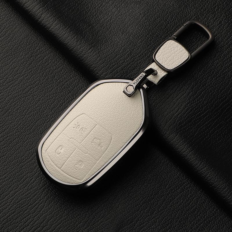 Custodia Cover Guscio Portachiavi Auto in Metallo e Pelle Fob Per Maserati Ghibli Levante Grancabrio Quattroporte Gt Granturism