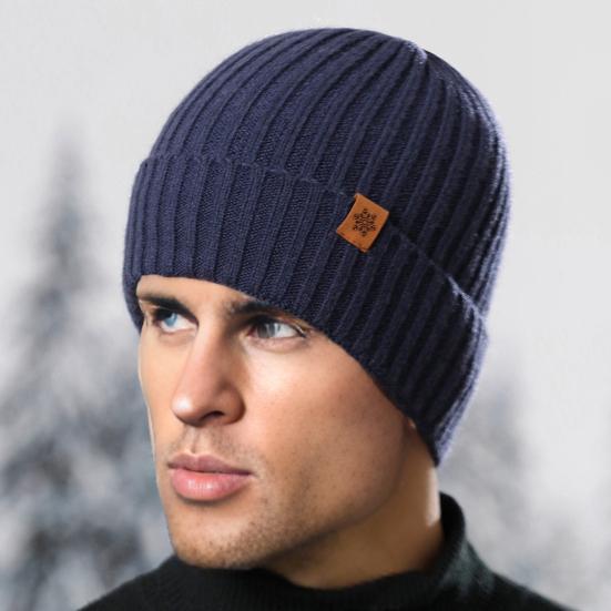 Yousheng 3Pcs/Set Men Hat Scarf Gloves Set Plush Ball Hat Cold Protection Scarf Touchscreen Gloves Set Ski Cycling Gear