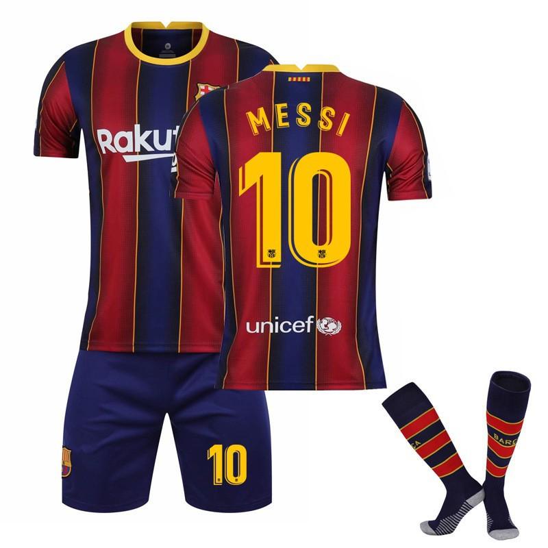 Messi 10 Dres Dětský Fotbalový Tréninkový Oblek Sada FC Barcelona Domácí Retro Klasický Pro Kluky Zápasové Sportovní Oblečení Styl Ronaldinho