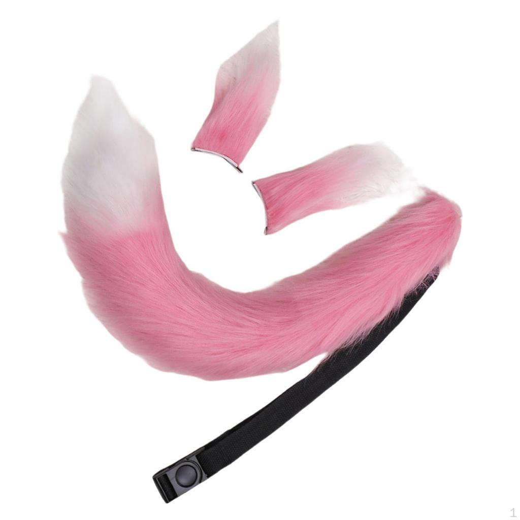 Ears and Tail Set Fancy Dress Costume Cosplay for Masquerade Kids Adult