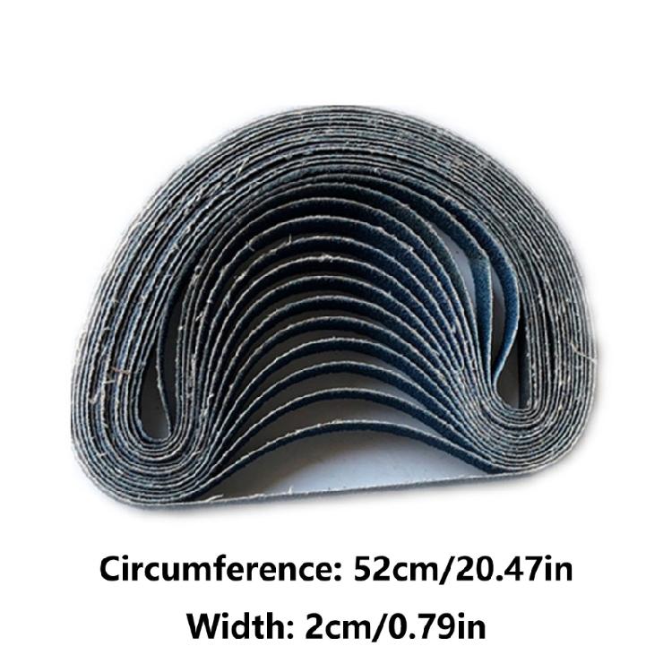 Pack Of 10 Sturdy Zircon Sanding Belts 20mmx520mm Sturdy Sanding Belts For Versatile Use In Grinding And Sanding