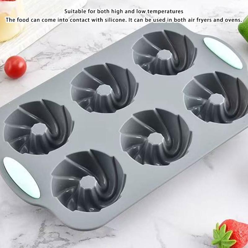 Heat Resistant Silicone Fluted Tube Cake Molds for Oven Microwave Baking Pan with Easy Releases Dishwasher Safe Design