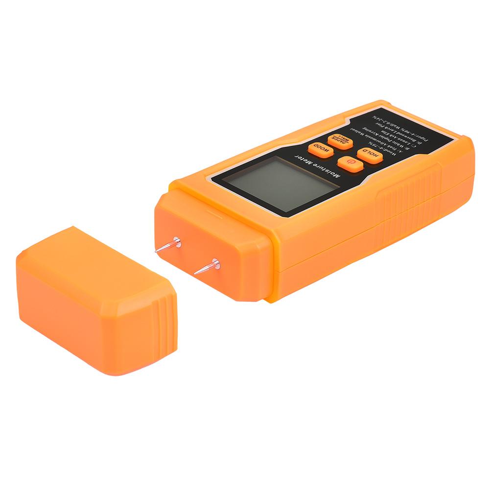 Two Pins Wood Moisture Meter with Temperature Display Digital Wall Hygrometer Tree Moisture Tester for Lumber Concrete Building
