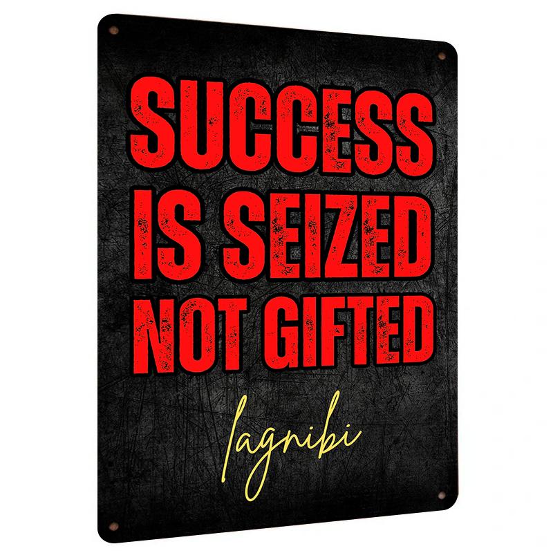 Inspirational Metal Wall Art Office Decor Success Quote Iron Painting Motivational Sign 7.9x11.8In(20x30cm)