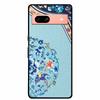 3D Flowers Case For Google Pixel 7a 5G Case Emboss Relief Floral Black Silicone Soft Back Covers For Google Pixel 7a Case Fundas