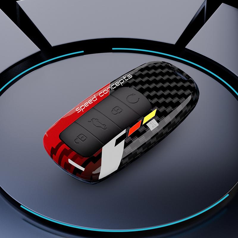 Carbon Fiber Remote Key Case Cover For Chery Tiggo 8 Pro Tiggo 8plus New 5 Plus 7pro Max Omoda 5 C5 Modod Protector Accessories