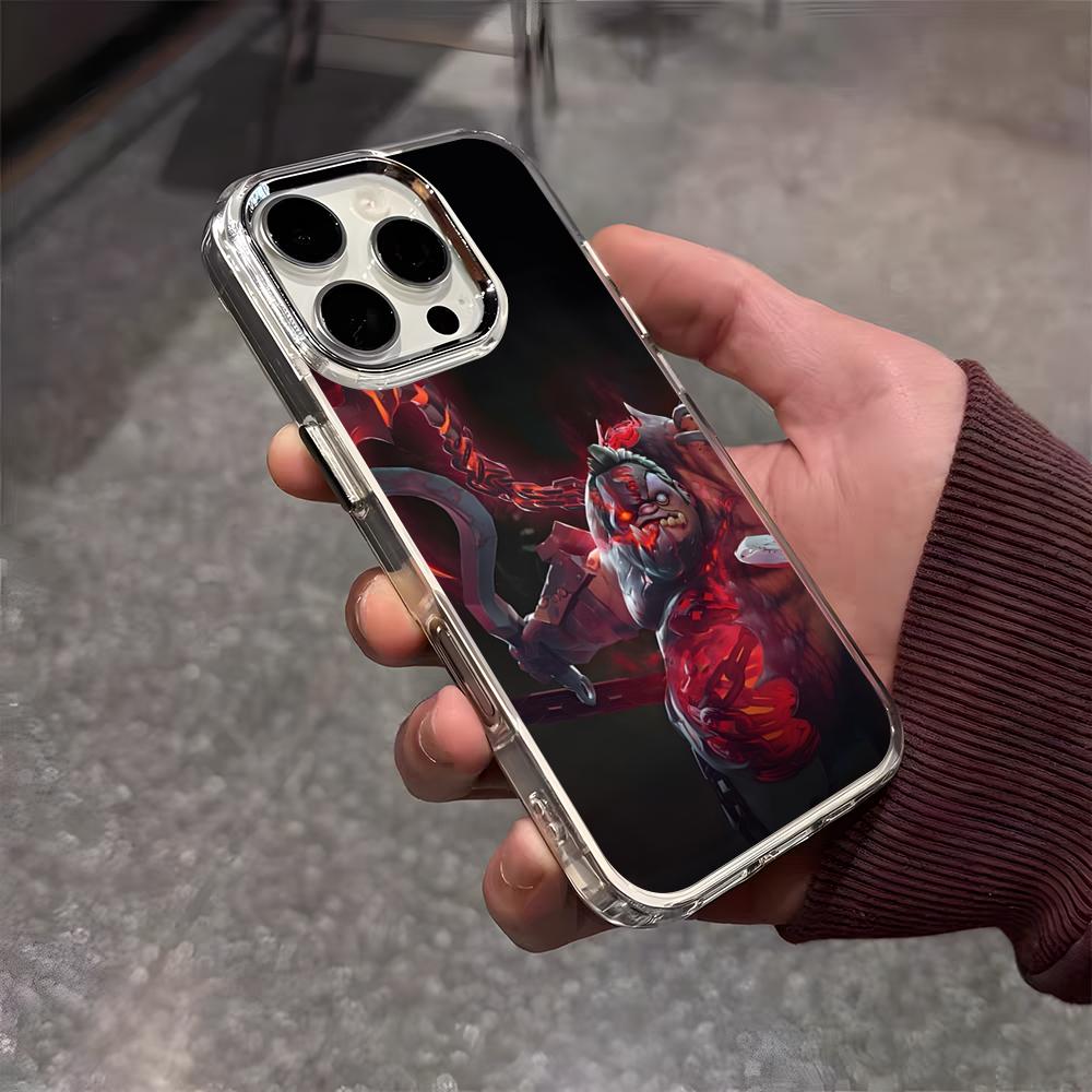 Game D-Dota 2 Phone Case For IPhone 17 Air 16 E 15 14 13 12 11 Plus Pro Max Electroplated Transparent Soft Shell