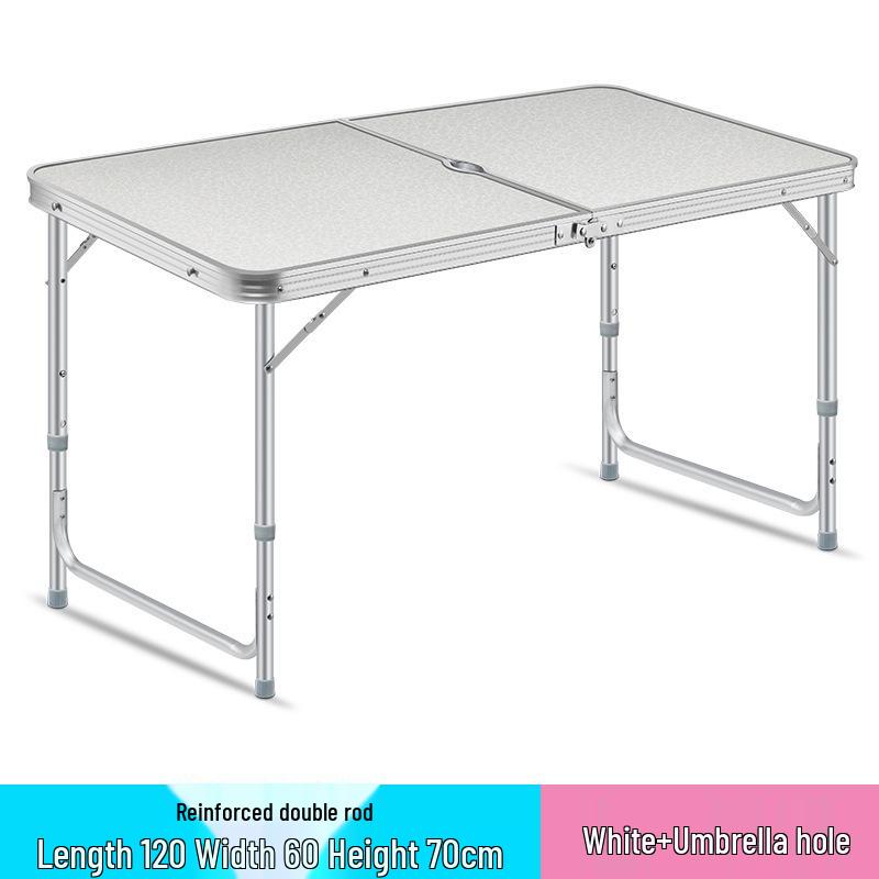 Portable Aluminum Alloy Folding Table and Chairs for Outdoor Camping, Night Market, and Leisure Activities