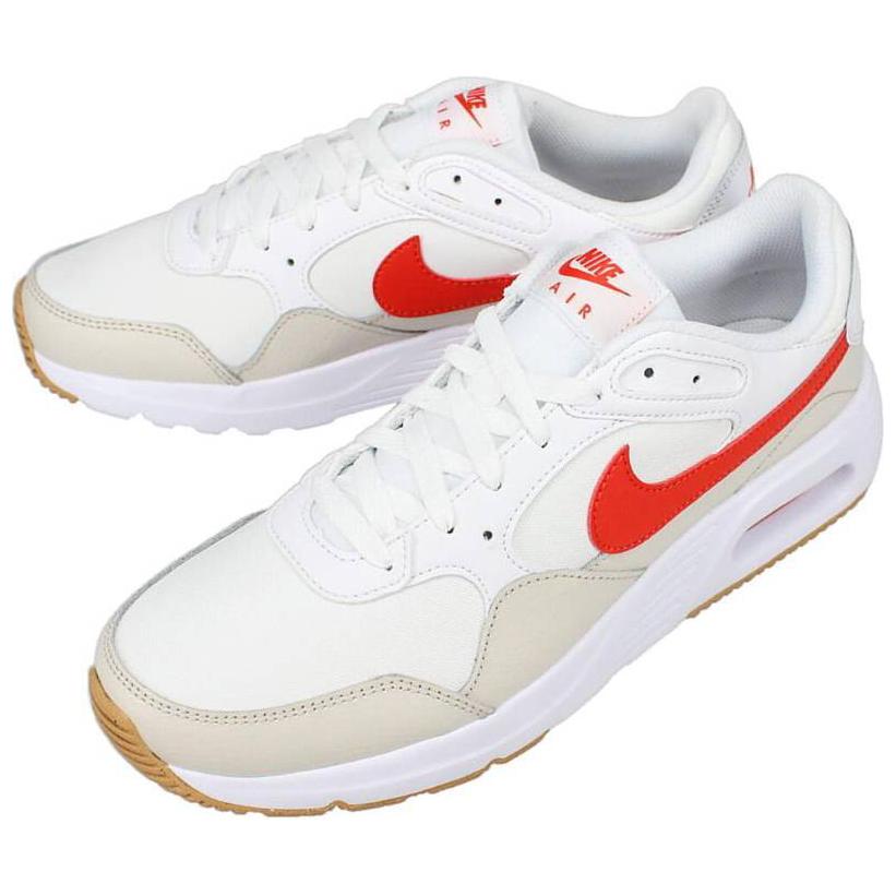 Nike Air Max SC White Picante Red Men Sneakers Light-Orewood-Brown Gum-Light-Brown CW4555-112