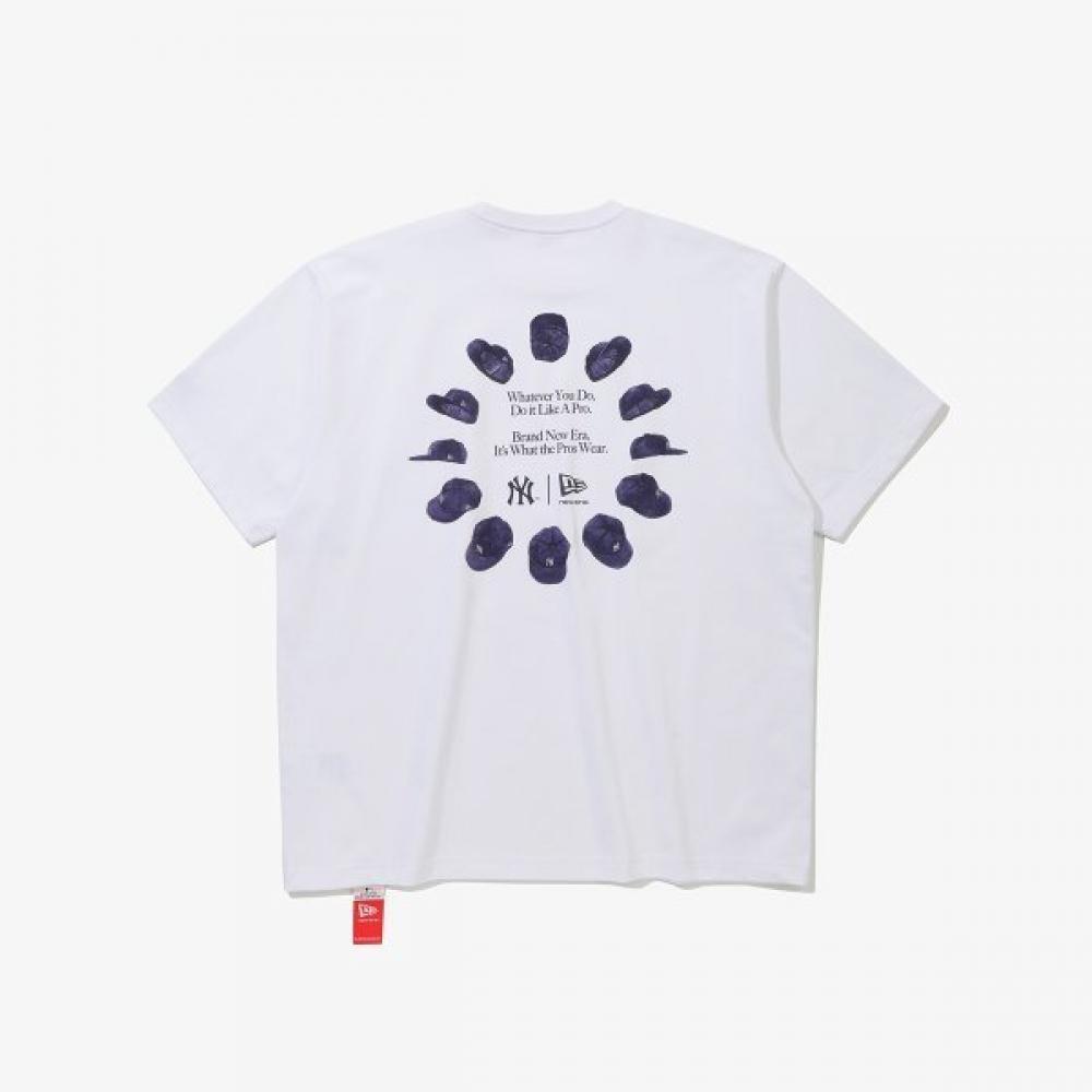 New Era Mlb New York Yankees Circle T shirT whiTe 59fifTy