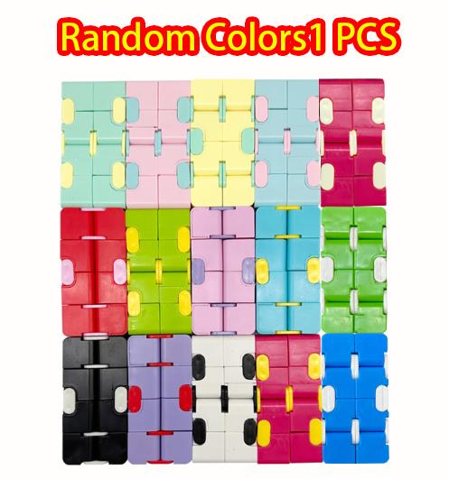

Rainbow Color Abs Infinite Magic Cube Anti Stress Toys Easy Play Hand Spinner Office Cubic Stress Reliever Toys