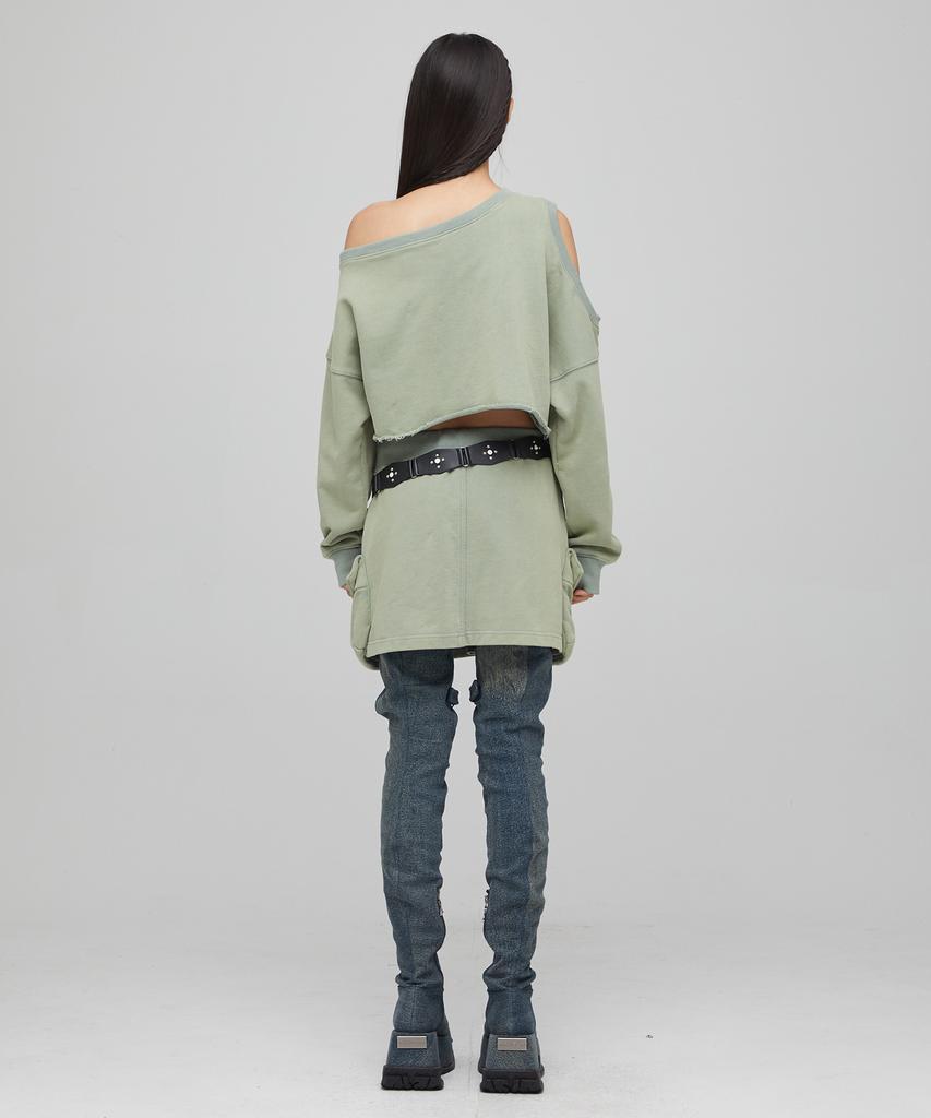 Lara Fox Pocket Sweat Skirt Khaki Bq4Cs001