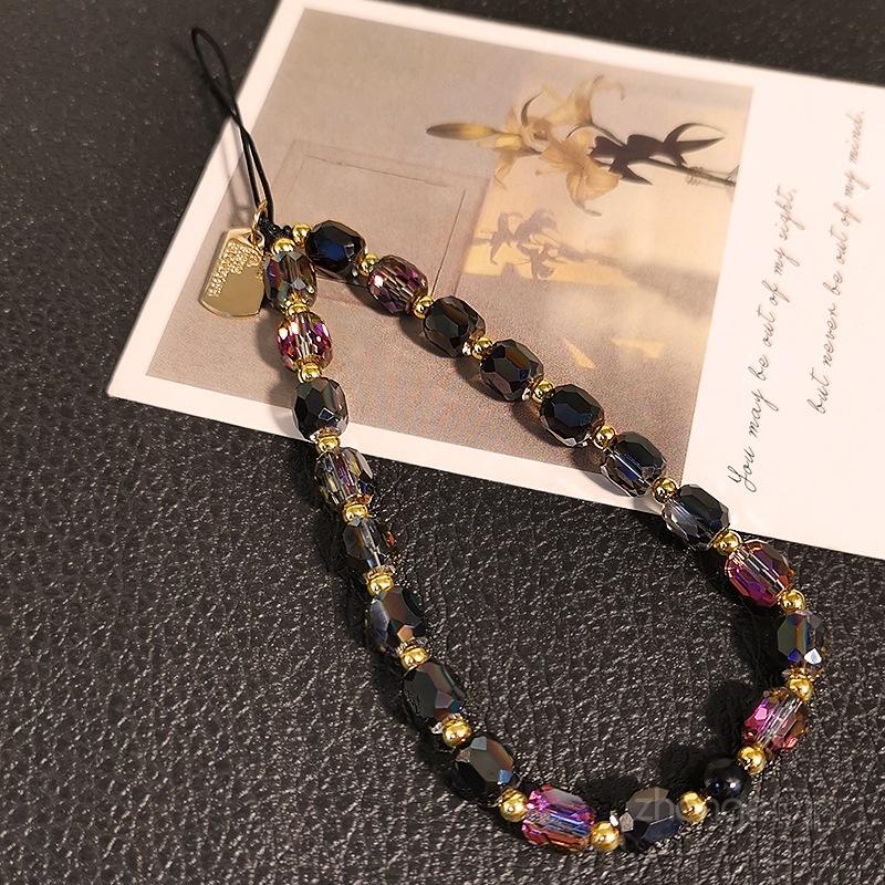 

Night Purple Crystal Bracelet Phone Hanging Strap Ins Fashion High-end Women s Phone Case Pendant Beaded Chain Short Style Night amethyst bracelet
