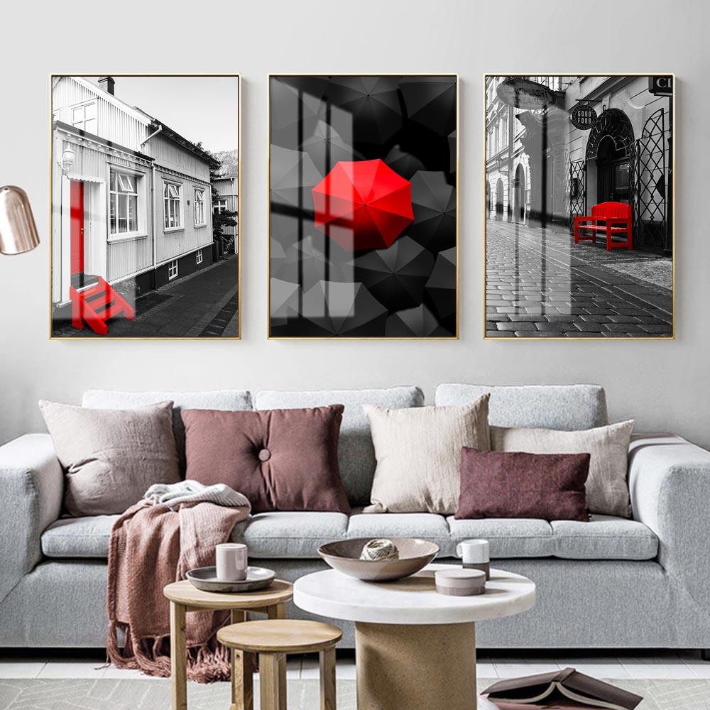 Nordic City Landscape Fashion Canvas Painting World Famous City Street View Poster Office Living Room Home Decoration Mural No Frame