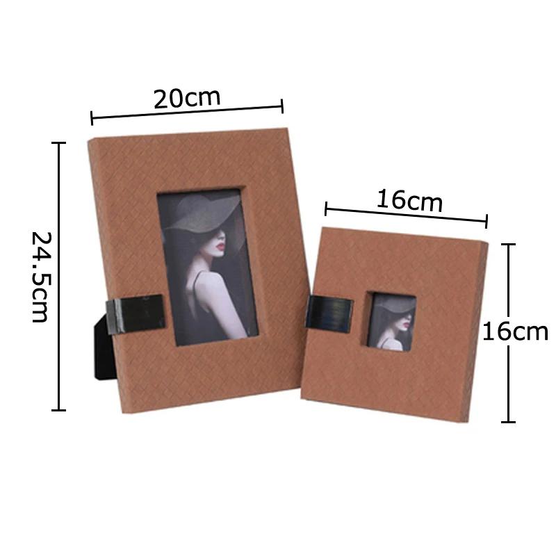 Minimalism Leather Photo Frames Modern Design Picture Frame Bedside Table Wedding Anniversary Photo Frame Desk Decoration
