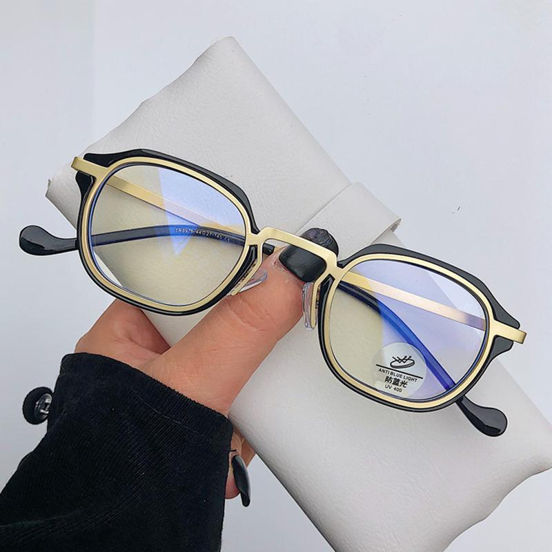 Blue Light Computer Glasses Men  Metal Round Frame Myopia Glasses Women Vintage Optical Nearsighted Eyeglasses 0 To -600