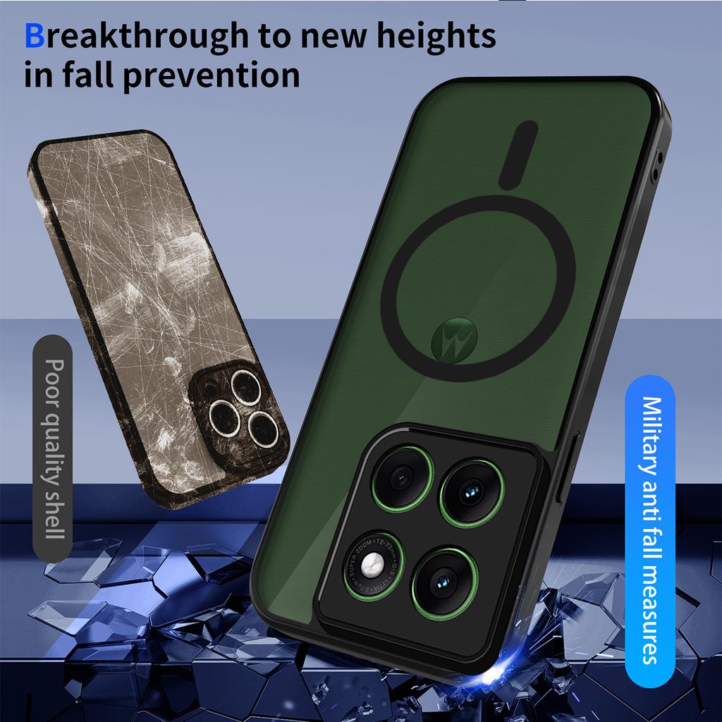 Matte Magnetic Case For Motorola Edge 70 40 Neo 50 60 Pro 60S Fusion G67 G57 Power G56 G86 For Magsafe Wireless Charge Cover