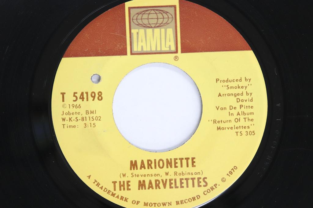 7inch Record MARVELETTES - Marionette / After All T54198 TAMLA 1970 US Soul/Funk Used