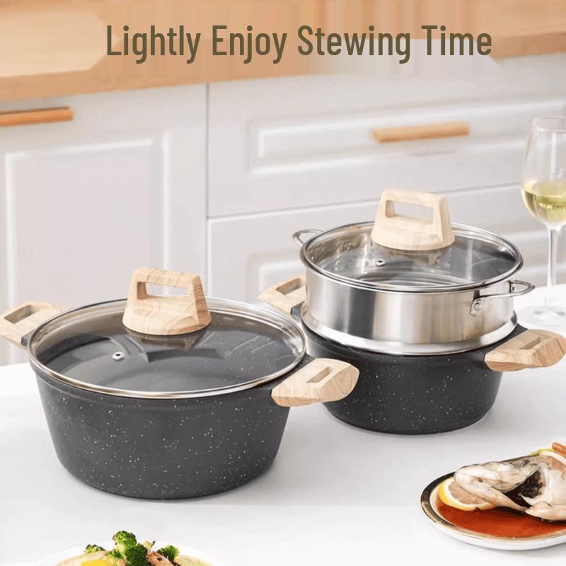 

Non-stick Soup Pot with Steamer