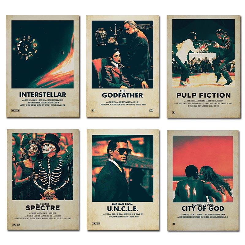 

Поп-ретро постеры к фильмам Бог собирает пошлые романы Interstar Wall Art