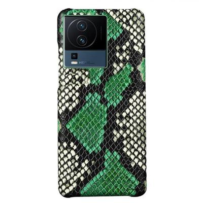 iQOO Neo7 7SE Half-Cover Leather Case - Cowhide Python Skin Pattern