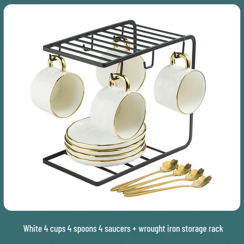 Songyunqing European Light Luxury Gold Coffee Cup & Saucer Set