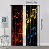 Spring Summer Curtains Vibrant Musical Notes Art Digital Print Drapes Polyester Home Decor Bedroom Living Room Study Set Of 2 Made Great