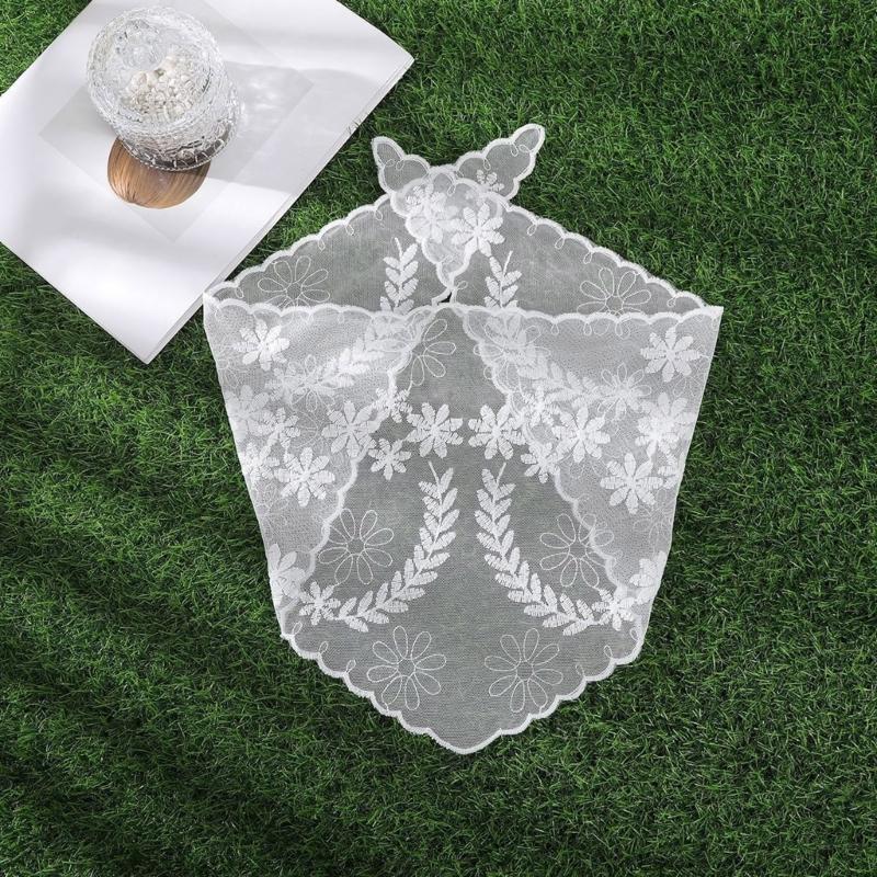 Women Sunproof Lace Triangle Kerchiefs Lightweight Summer Tie Back Kerchiefs