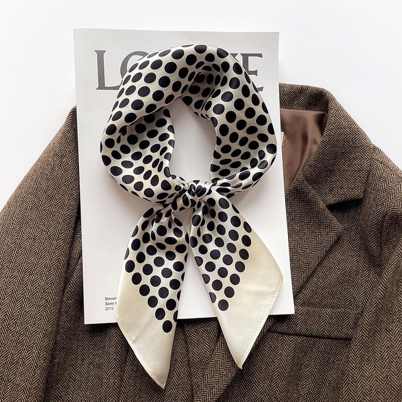 Szalik 100% Jedwab Damski Jedwab Morwowy Luksusowy Wysoka Jakość Kwadratowy Modny Nadruk Chustka do Włosów Chustka na Szyję Szal Damski Zawijki Hidżab Bandana Szaliki