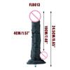 Sex Machine Attachment ROUGH BEAST 9.65" Black/Flesh Dildo for Sex Machine Vac-u-lock Love Machine Attachment Anal Plug Adult Sex Toys